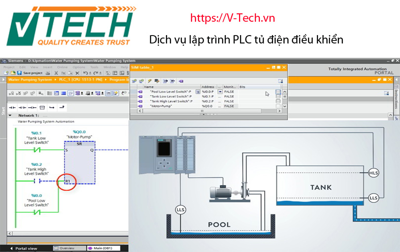 Dịch vụ lập trình PLC tủ điện điều khiển